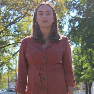 Orange Brick colored jacket